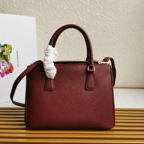 Super Clone Replica Prada Galleria Saffiano handbag small/medium/large burgundy Top Replica Prada Galleria Saffiano handbag small/medium/large burgundy