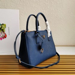 Super Clone Replica Prada Galleria Saffiano handbag small/medium/large blue Top Replica Prada Galleria Saffiano handbag small/medium/large blue