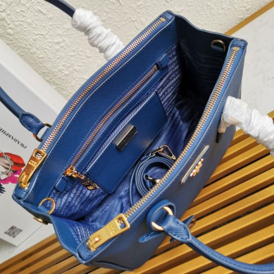 Super Clone Replica Prada Galleria Saffiano handbag small/medium/large blue Top Replica Prada Galleria Saffiano handbag small/medium/large blue