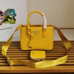 Top Replica Prada Galleria Saffiano handbag small/medium/large yellow