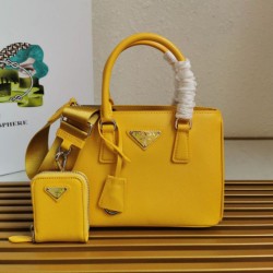 Top Replica Prada Galleria Saffiano handbag small/medium/large yellow