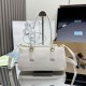 Super Clone Replica Prada Galleria Saffiano medium tote bag 1BA457 White Top Replica Prada Galleria Saffiano medium tote bag 1BA457 White