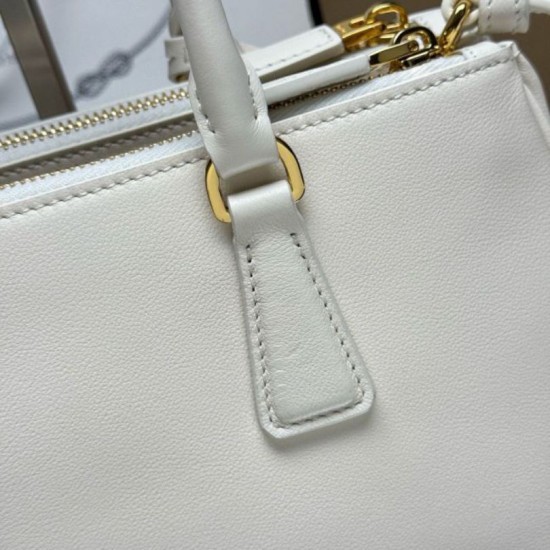 Super Clone Replica Prada Galleria Saffiano medium tote bag 1BA457 White Top Replica Prada Galleria Saffiano medium tote bag 1BA457 White