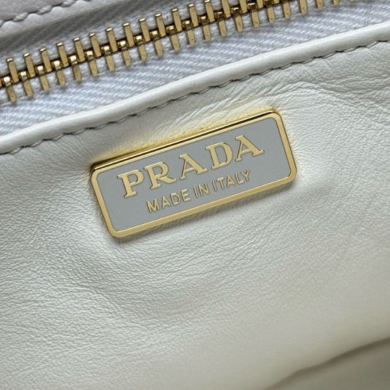 Super Clone Replica Prada Galleria Saffiano medium tote bag 1BA457 White Top Replica Prada Galleria Saffiano medium tote bag 1BA457 White