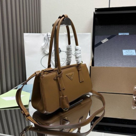 Super Clone Replica Prada Galleria Saffiano medium tote bag 1BA457 brown Top Replica Prada Galleria Saffiano medium tote bag 1BA457 brown