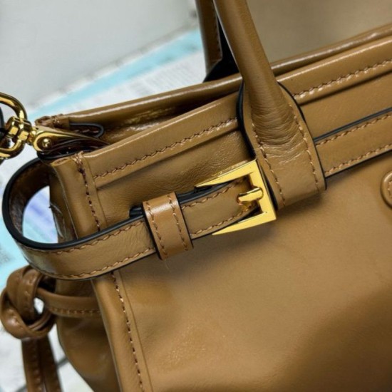 Super Clone Replica Prada Bonnie mini handbag 1BA486 Brown Top Replica Prada Bonnie mini handbag 1BA486 Brown