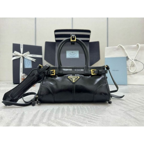 Super Clone Replica Prada Bonnie Mini Handbag 1BA486 Black Top Replica Prada Bonnie Mini Handbag 1BA486 Black
