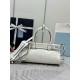 Super Clone Replica Prada Bonnie Mini Handbag 1BA486 White Top Replica Prada Bonnie Mini Handbag 1BA486 White