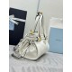 Super Clone Replica Prada Bonnie Mini Handbag 1BA486 White Top Replica Prada Bonnie Mini Handbag 1BA486 White