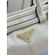 Super Clone Replica Prada Bonnie Mini Handbag 1BA486 White Top Replica Prada Bonnie Mini Handbag 1BA486 White