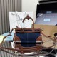 Super Clone Replica Prada Bonnie Mini Handbag 1BA486 Blue/Brown Top Replica Prada Bonnie Mini Handbag 1BA486 Blue/Brown