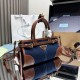Super Clone Replica Prada Bonnie Mini Handbag 1BA486 Blue/Brown Top Replica Prada Bonnie Mini Handbag 1BA486 Blue/Brown