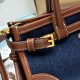 Super Clone Replica Prada Bonnie Mini Handbag 1BA486 Blue/Brown Top Replica Prada Bonnie Mini Handbag 1BA486 Blue/Brown