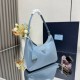 Top Replica Prada Re-Edition 2005 Re-Nylon Saffiano Mini Hobo Bag 1N204M Blue