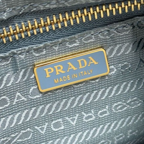 Top Replica Prada Re-Edition 2005 Re-Nylon Saffiano Mini Hobo Bag 1N204M Blue