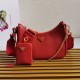 AAA Replica Prada Saffiano Leather Handbag/Hobo Bag Re-Edition 2005 Red 1:1 Replica Prada Saffiano Leather Handbag/Hobo Bag Re-Edition 2005 Red Knockoff