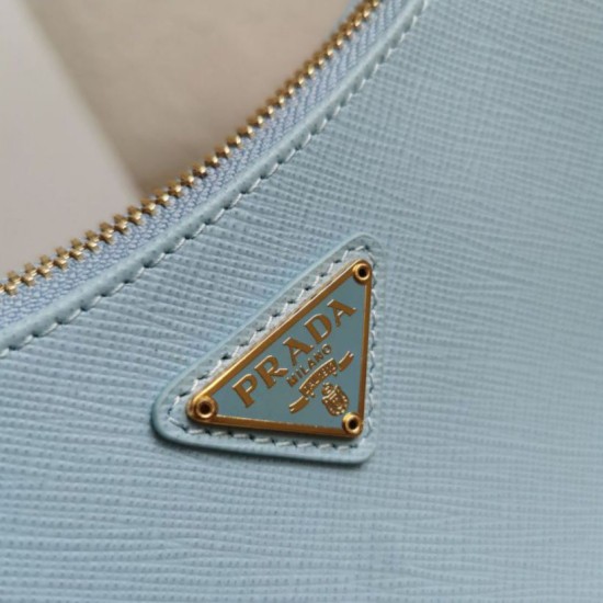 AAA Replica Prada Saffiano Leather Handbag/Hobo Bag Re-Edition 2005 Blue 1:1 Replica Prada Saffiano Leather Handbag/Hobo Bag Re-Edition 2005 Blue Knockoff