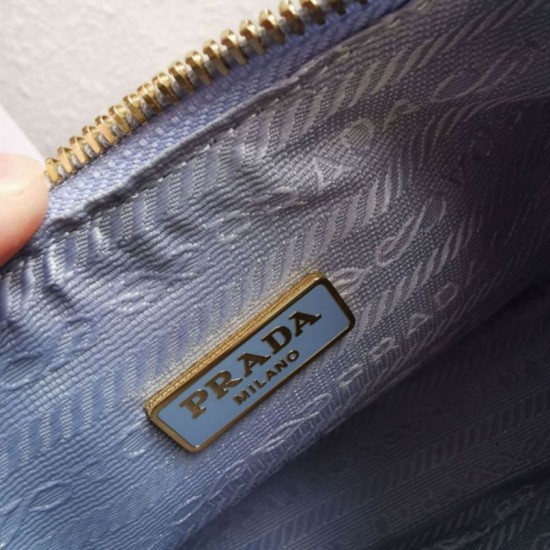 AAA Replica Prada Saffiano Leather Handbag/Hobo Bag Re-Edition 2005 Blue 1:1 Replica Prada Saffiano Leather Handbag/Hobo Bag Re-Edition 2005 Blue Knockoff