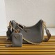 AAA Replica Prada Saffiano Leather Handbag/Hobo Bag Re-Edition 2005 Gray 1:1 Replica Prada Saffiano Leather Handbag/Hobo Bag Re-Edition 2005 Gray Knockoff