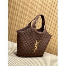AAA Replica YSL Saint Laurent Icare Tote Bag Brown Suede 1:1 Replica YSL Saint Laurent Icare Tote Bag Brown Suede Knockoff