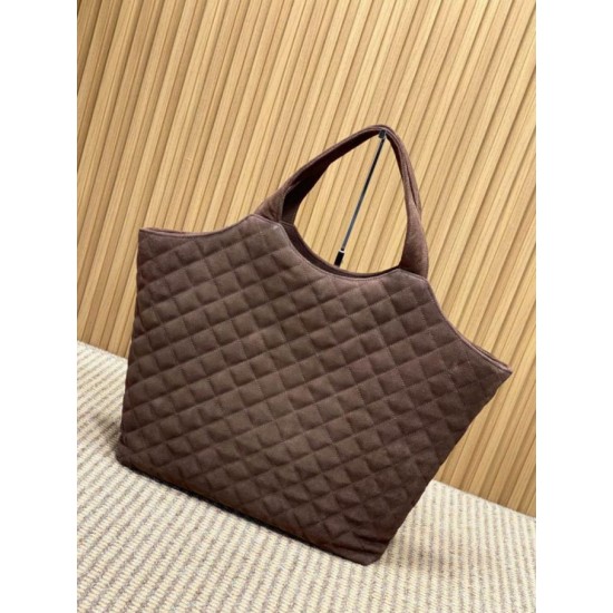 1:1 Replica YSL Saint Laurent Icare Tote Bag Brown Suede Knockoff