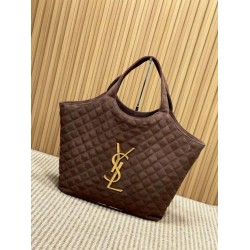 1:1 Replica YSL Saint Laurent Icare Tote Bag Brown Suede Knockoff