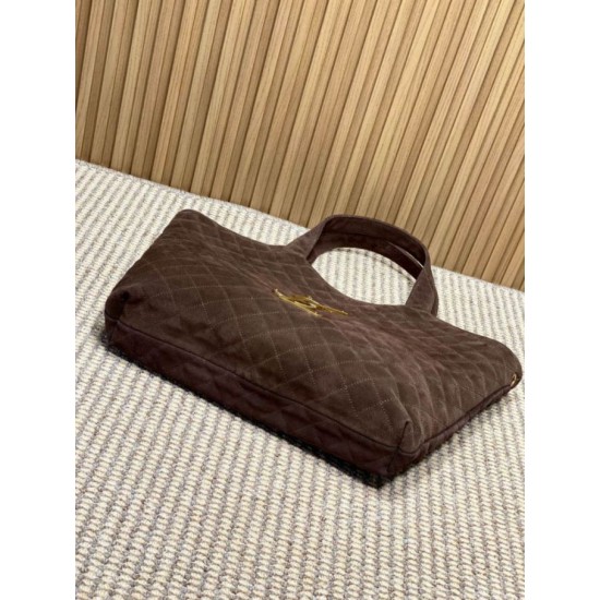 1:1 Replica YSL Saint Laurent Icare Tote Bag Brown Suede Knockoff