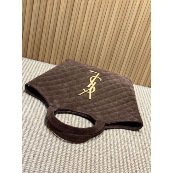 1:1 Replica YSL Saint Laurent Icare Tote Bag Brown Suede Knockoff