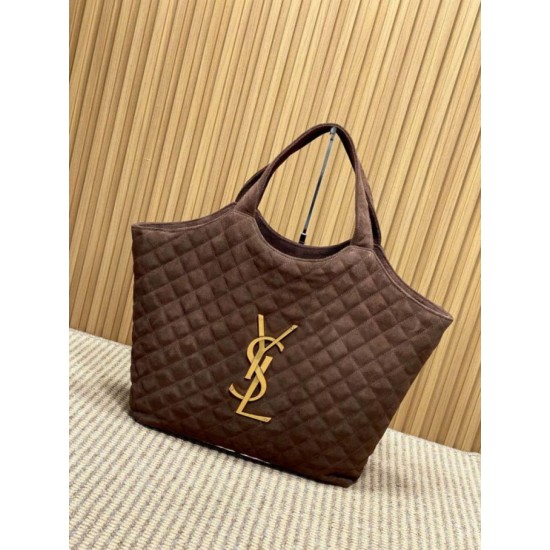 1:1 Replica YSL Saint Laurent Icare Tote Bag Brown Suede Knockoff