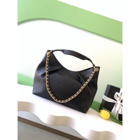 1:1 Replica Chanel 26C Dumpling Hobo Bag AS5978 Black Knockoff