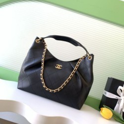 1:1 Replica Chanel 26C Dumpling Hobo Bag AS5978 Black Knockoff