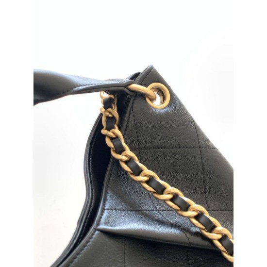 1:1 Replica Chanel 26C Dumpling Hobo Bag AS5978 Black Knockoff