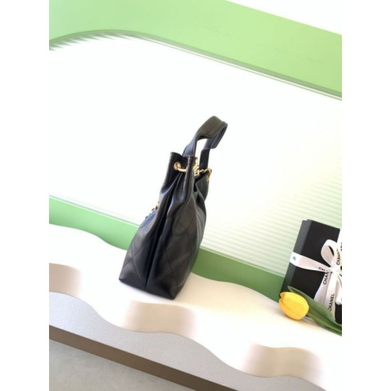 1:1 Replica Chanel 26C Hippie Hobo Bag Black Knockoff