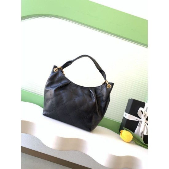 1:1 Replica Chanel 26C Hippie Hobo Bag Black Knockoff