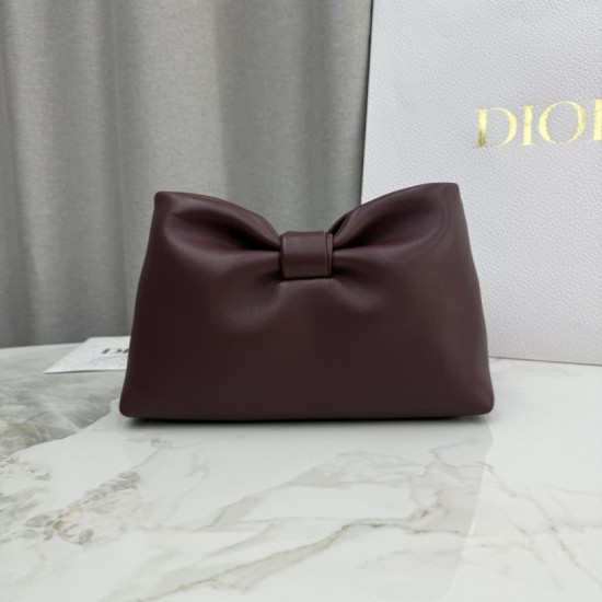 AAA Replica Dior Bow Small/Medium Crossbody Bag with Gold Finish Coffee 1:1 Replica Dior Bow Small/Medium Crossbody Bag with Gold Finish Coffee Knockoff