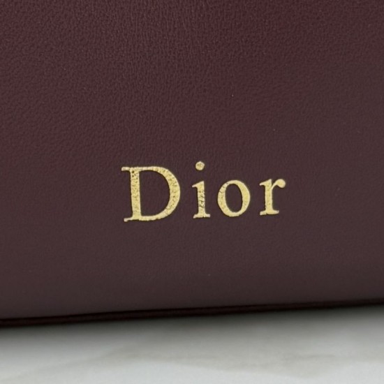 AAA Replica Dior Bow Small/Medium Crossbody Bag with Gold Finish Coffee 1:1 Replica Dior Bow Small/Medium Crossbody Bag with Gold Finish Coffee Knockoff