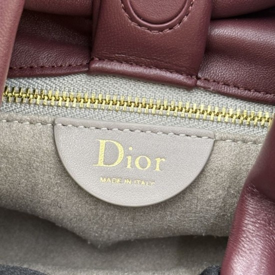 AAA Replica Dior Bow Small/Medium Crossbody Bag with Gold Finish Coffee 1:1 Replica Dior Bow Small/Medium Crossbody Bag with Gold Finish Coffee Knockoff