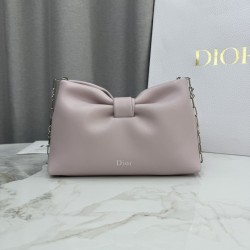 1:1 Replica Dior Bow Small/Medium Crossbody Bag with Gold Finish Rose Knockoff