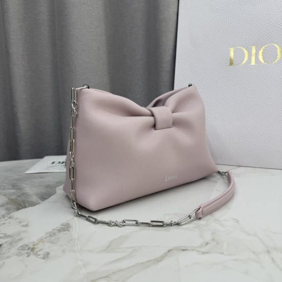 AAA Replica Dior Bow Small/Medium Crossbody Bag with Gold Finish Rose 1:1 Replica Dior Bow Small/Medium Crossbody Bag with Gold Finish Rose Knockoff