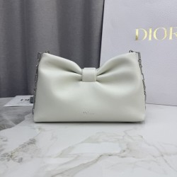 1:1 Replica Dior Bow Small/Medium Crossbody Bag with Gold Finish Beige Knockoff