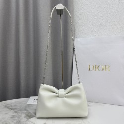 1:1 Replica Dior Bow Small/Medium Crossbody Bag with Gold Finish Beige Knockoff