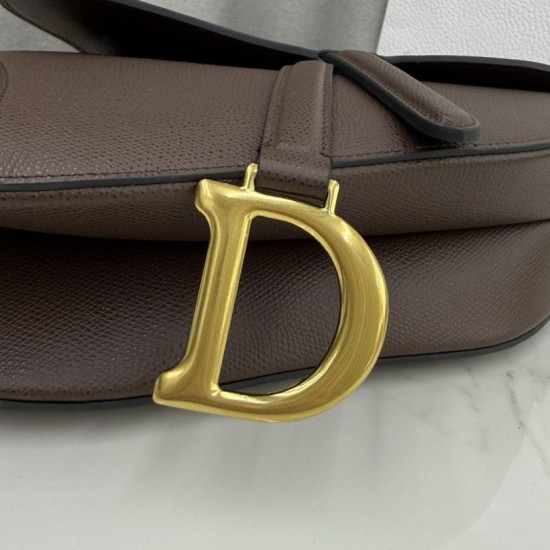AAA Replica Dior Saddle Bag Brown Grained Calfskin 1:1 Replica Dior Saddle Bag Brown Grained Calfskin Knockoff