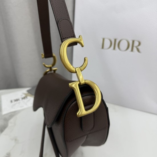 AAA Replica Dior Saddle Bag Brown Grained Calfskin 1:1 Replica Dior Saddle Bag Brown Grained Calfskin Knockoff