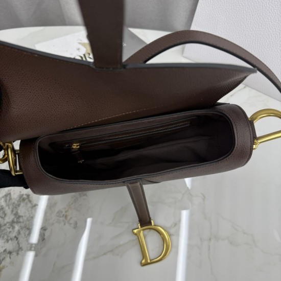 AAA Replica Dior Saddle Bag Brown Grained Calfskin 1:1 Replica Dior Saddle Bag Brown Grained Calfskin Knockoff