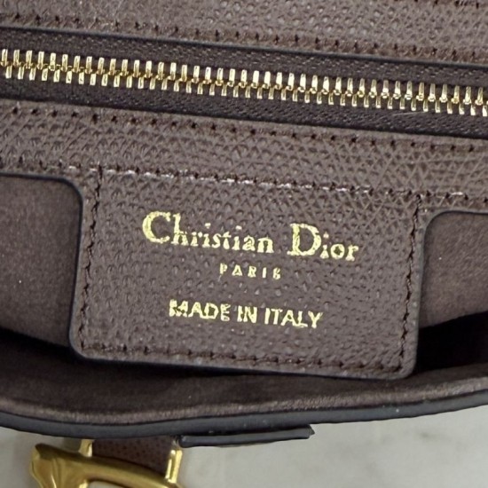 AAA Replica Dior Saddle Bag Brown Grained Calfskin 1:1 Replica Dior Saddle Bag Brown Grained Calfskin Knockoff
