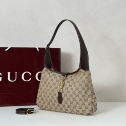 AAA Replica Gucci Jackie 1961 Medium Shoulder Bag 863136 Brown 1:1 Replica Gucci Jackie 1961 Medium Shoulder Bag 863136 Brown Knockoff