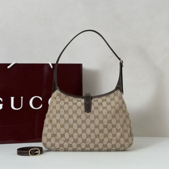 AAA Replica Gucci Jackie 1961 Medium Shoulder Bag 863136 Brown 1:1 Replica Gucci Jackie 1961 Medium Shoulder Bag 863136 Brown Knockoff