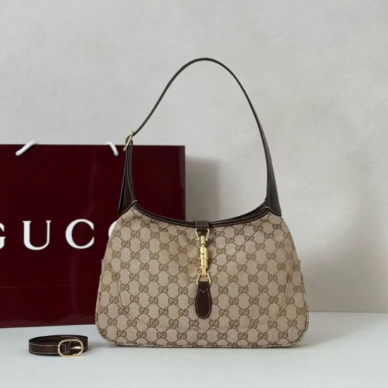 AAA Replica Gucci Jackie 1961 Medium Shoulder Bag 863136 Brown 1:1 Replica Gucci Jackie 1961 Medium Shoulder Bag 863136 Brown Knockoff