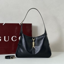 1:1 Replica Gucci Jackie 1961 Medium Shoulder Bag 863136 Black Knockoff