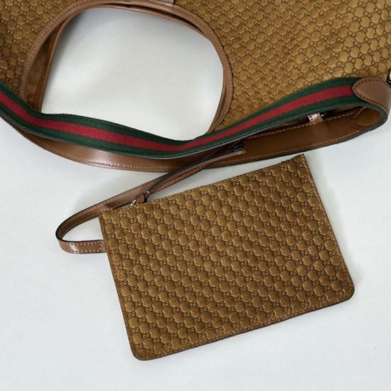AAA Replica Gucci Giglio Large Suede GG Tote Bag 853971 Brown 1:1 Replica Gucci Giglio Large Suede GG Tote Bag 853971 Brown Knockoff